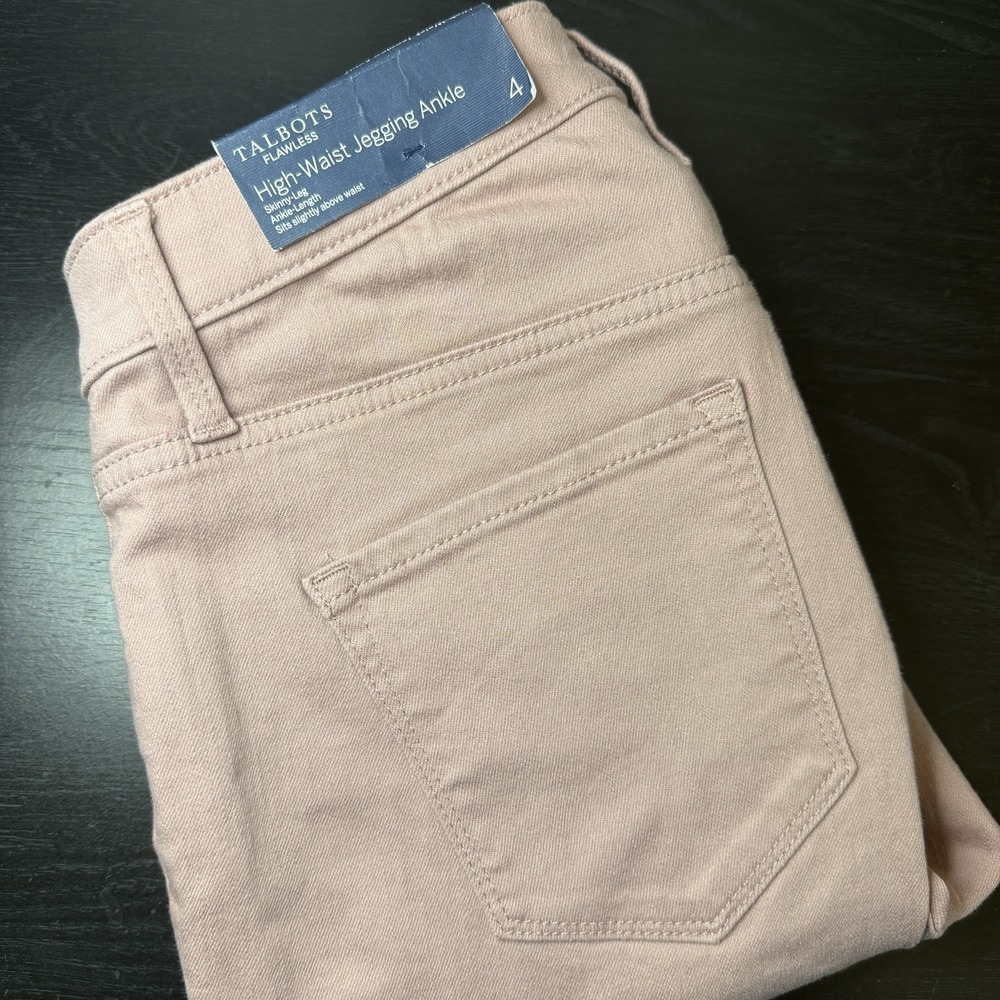 Talbots Flawless High Waist Jegging‎ Ankle 4 28x29 Rose Pink New Pants **read